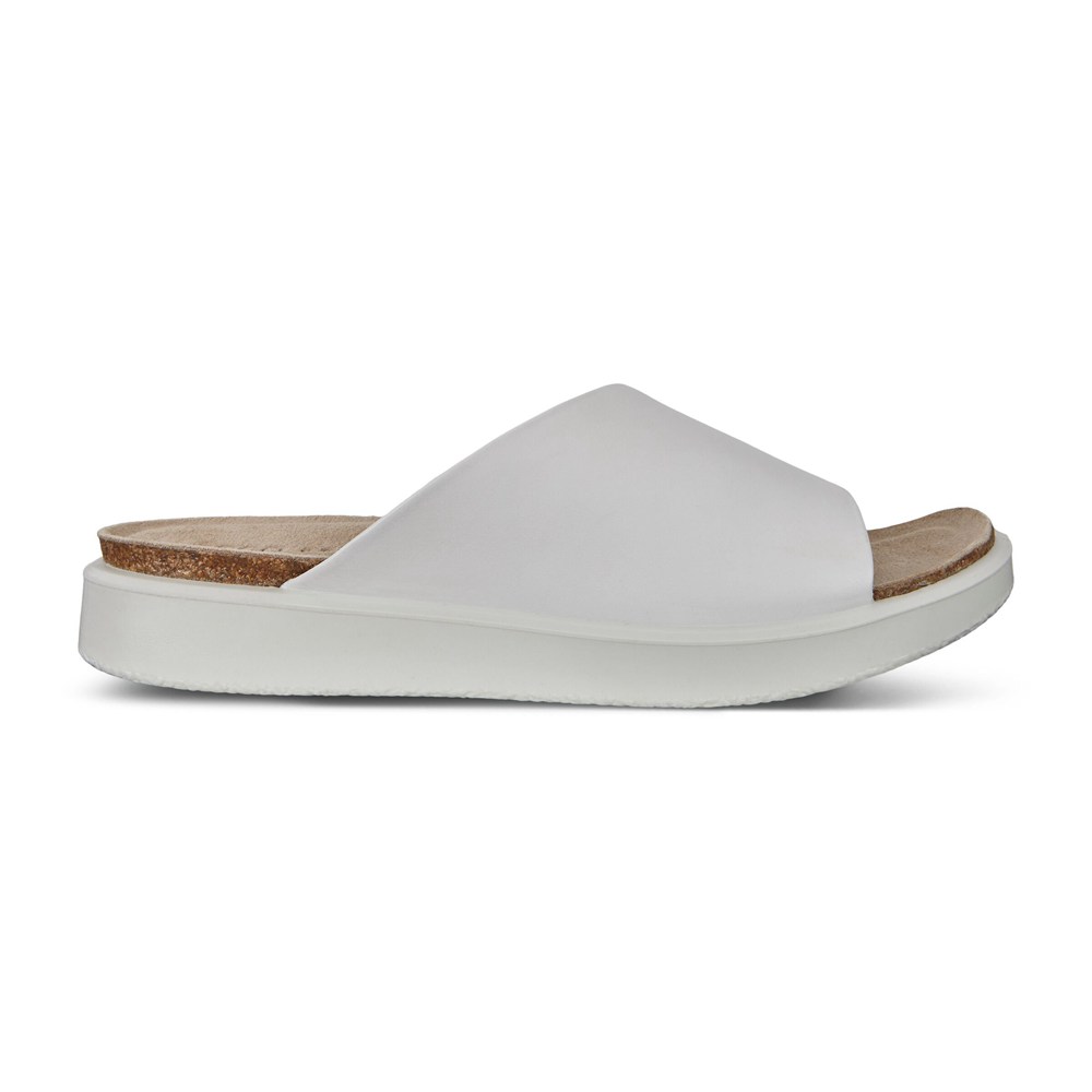 ECCO Womens Sandals White - Corksphere Slip-On - HDY-352089